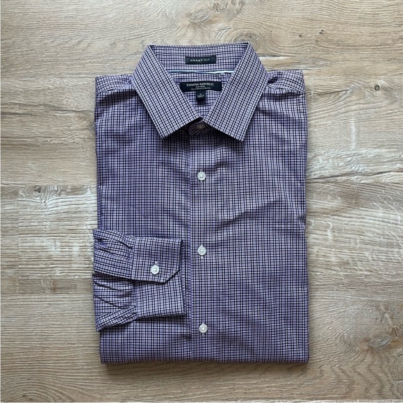 Banana Republic Men's Purple Striped Dress Shirt - Picture 3 of 8
